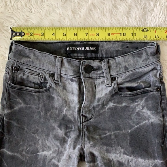 Express black grey jeans denim women’s size 2 - Picture 7 of 9